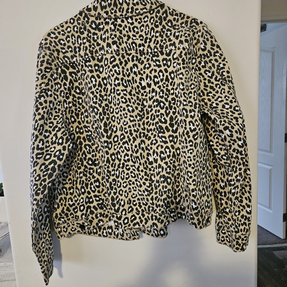 VENUS Animal Print Jacket in Black and Tan Sz XL $25 - Picture 2 of 5